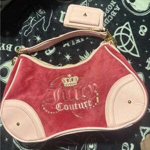Juicy Couture Pink and Cream Shoulder Bag
